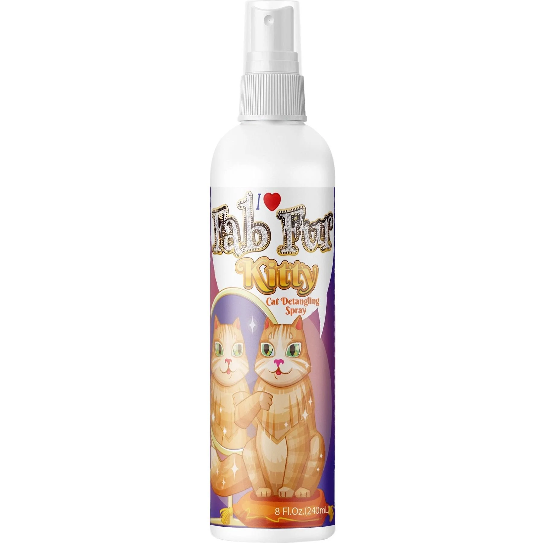 Pet MasterMind Fab Fur Kitty Cat Detangler Spray for Matted Hair, Best Cat Matted Fur Remover for Cats Who Like to Look Their Best, Cat Conditioner Spray for Grooming and Dematting, Premium Natural Ingredients, Unscented as Cats Prefer, 8 oz Bottle