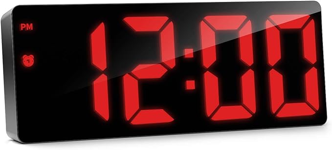 meross LED Digital Alarm Clock, Adjustable Brightness, Desk Clock with Easy to Read Large Numbers