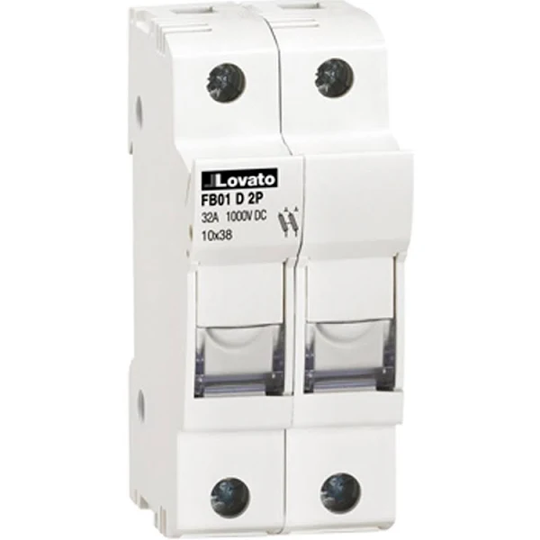 Automation Systems Interconnect ASI AFB01F2P DIN Rail Mounted Midget Fuse Holder, 2 Pole, 10 x 38 mm, 13/32" Diameter x 1.5" Length, 18 to 8 AWG, 30 Amp, 600V