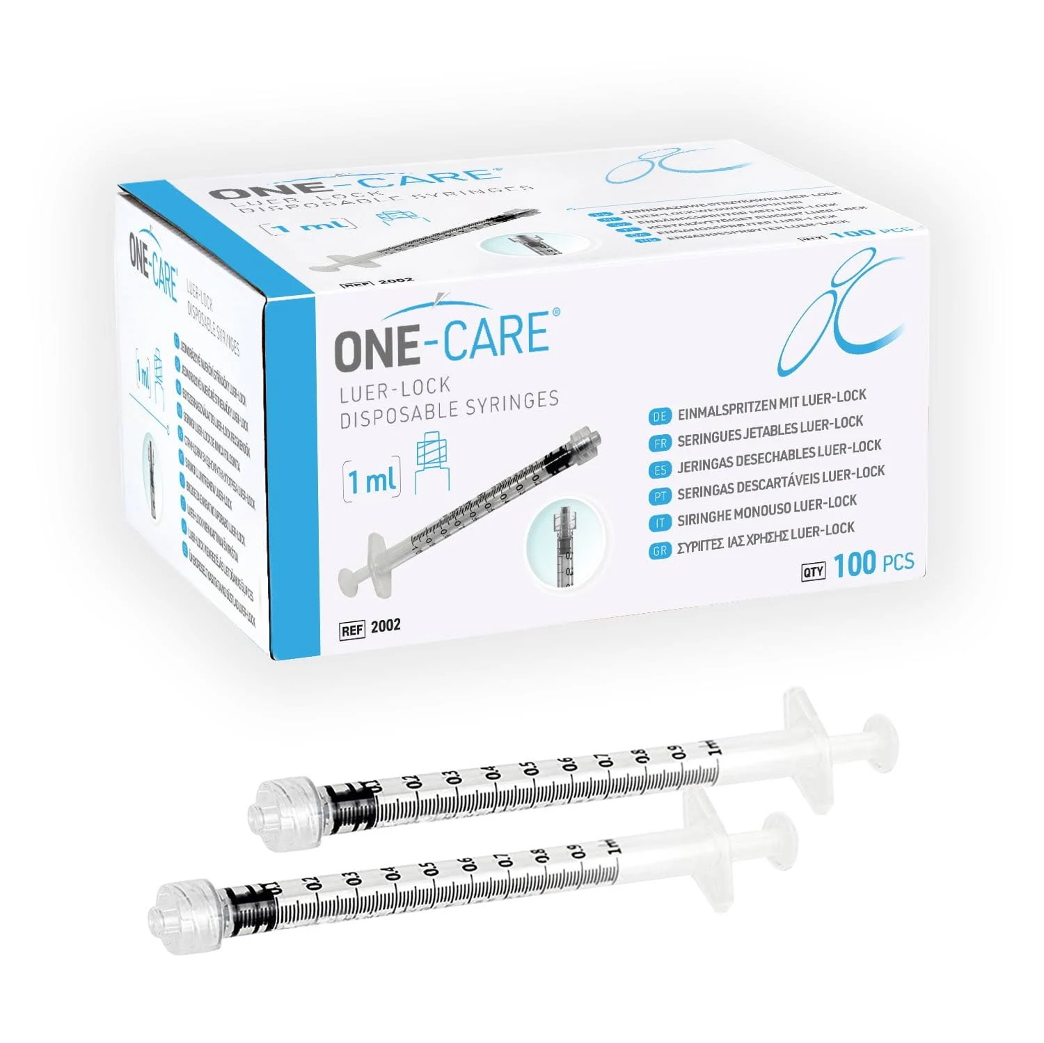 MediVena ONE-CARE 1ml Luer-Lock Syringes