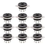 10Pcs 8pin Bakelite Octal Valve Tube Socket For EL34 6V6 6L6 KT88 Chassis Mount