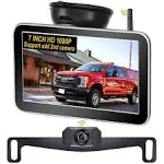 Wireless Backup Camera 7-Inch Monitor Cigarette Lighter Powered Easy Set up L...