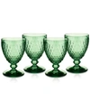 Shop Villeroy & Boch Boston Claret Glass, Green, Set Of 4