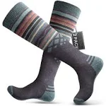 Merino Wool Ski Socks, Grey / M(2-Pair Pack)