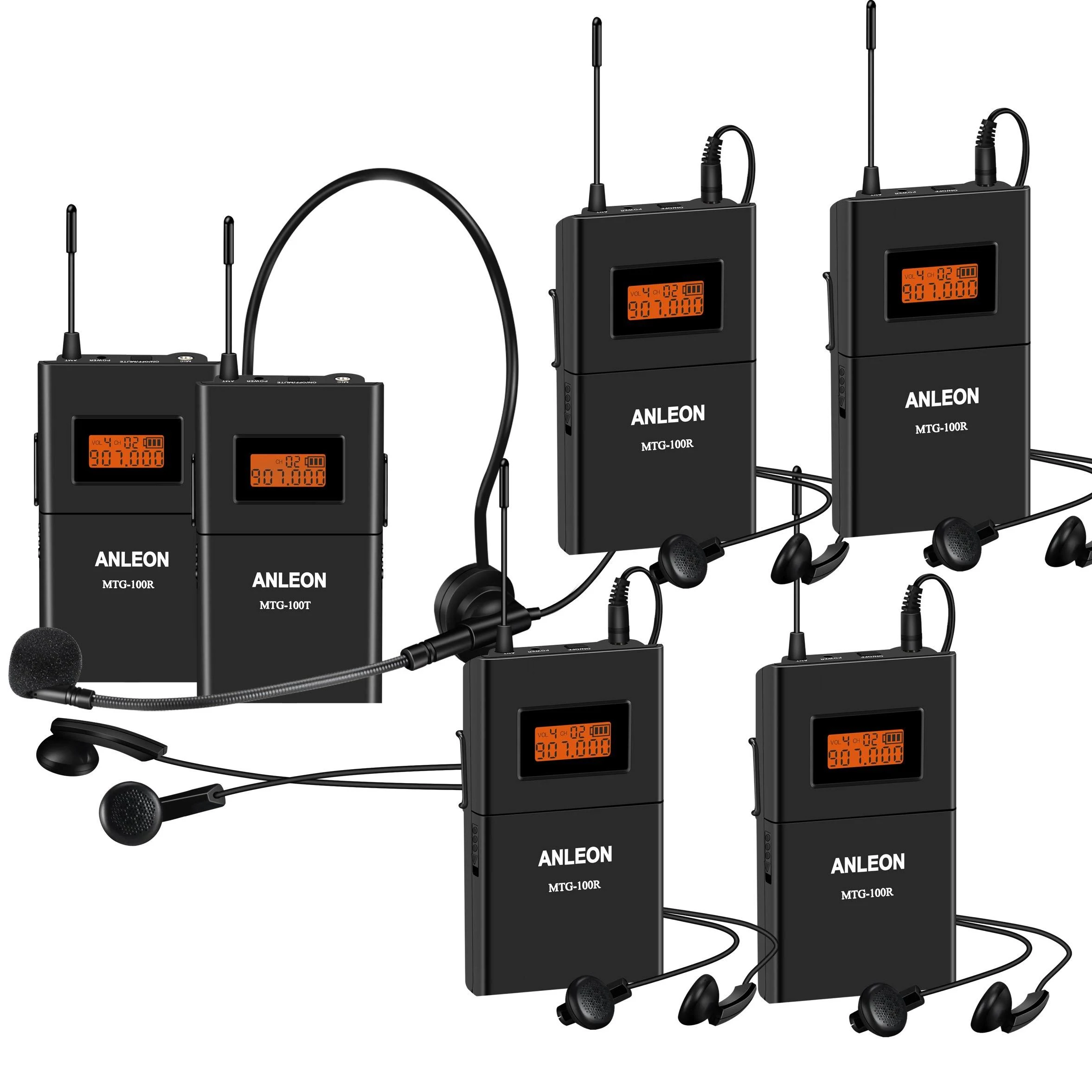 ANLEON Mtg-100 Digital Wireless Tour Guide Language Interpretation Systems Wireless Acoustic Transmission System Tour Guiding, Simultaneous