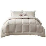 Bedsure Comforter Duvet Insert - Quilted Comforters King Size, All Season Duvet, Down Alternative Bedding Comforter with Tabs(Beige,King 90"x102")