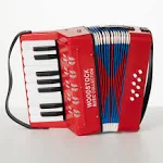 Woodstock Junior Accordion (9") 17 Piano Keys 8 Bass Buttons, Christmas/Hanukkah Gifts for Kids, Childrens Beginners Musical Instruments Boys and Girls Ages 5+ Educational Music Toys WCJA