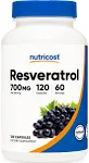 Nutricost Resveratrol 700mg, 120 Capsules - Vegan, Gluten Free, Non-GMO