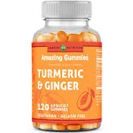 Amazing Nutrition Turmeric and Ginger Apricot Gummies for Digestion, 120 Ea