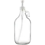 Half Gallon 64 Oz Glass Pump Dispenser Bottle,Large Jug With Pump For Laundry Soap Dispenser,Liquid Detergent Fabric Softener - Buy Custom Logo 32 Oz 64oz Clear/amber Glass Beer Growler Bottle 1/4 1/2 Gallon Glass Jug 1l 2l Beer Glass Bottle With Handle,