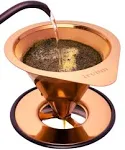 ireum Gourmet Pour Over Coffee Maker – Twill-Mesh, Paperless, Pour Over Drip Coffee Filter & Nonslip Silicone Base, 8oz.