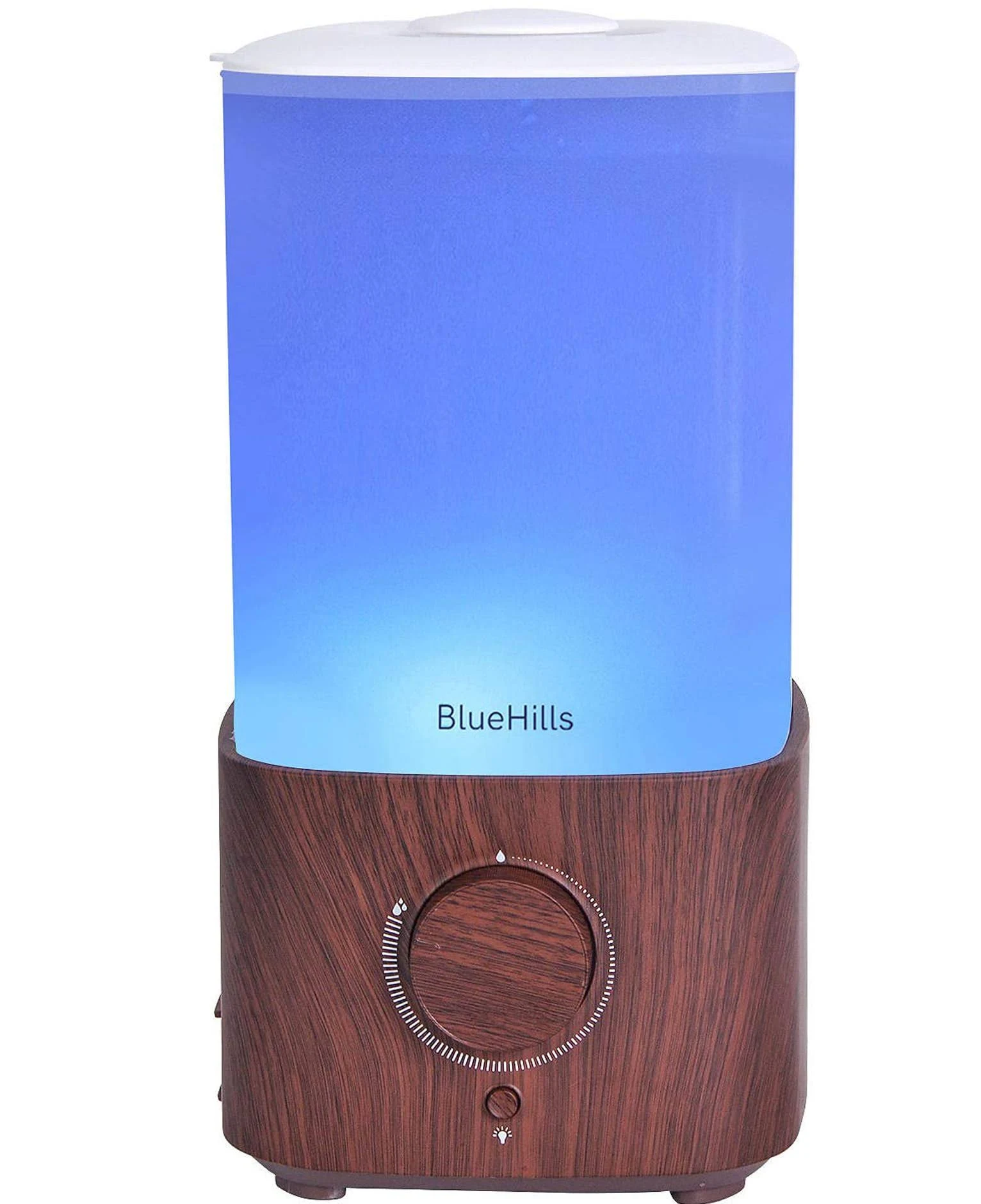 BlueHills Premium 2300 ML XL Large Essential Oil Diffuser Humidifier Combo for Large Room Home Huge Coverage Area 2 Liter Extra Large Capacity Huge Diffuser with Décor LED Lights Square White - L001