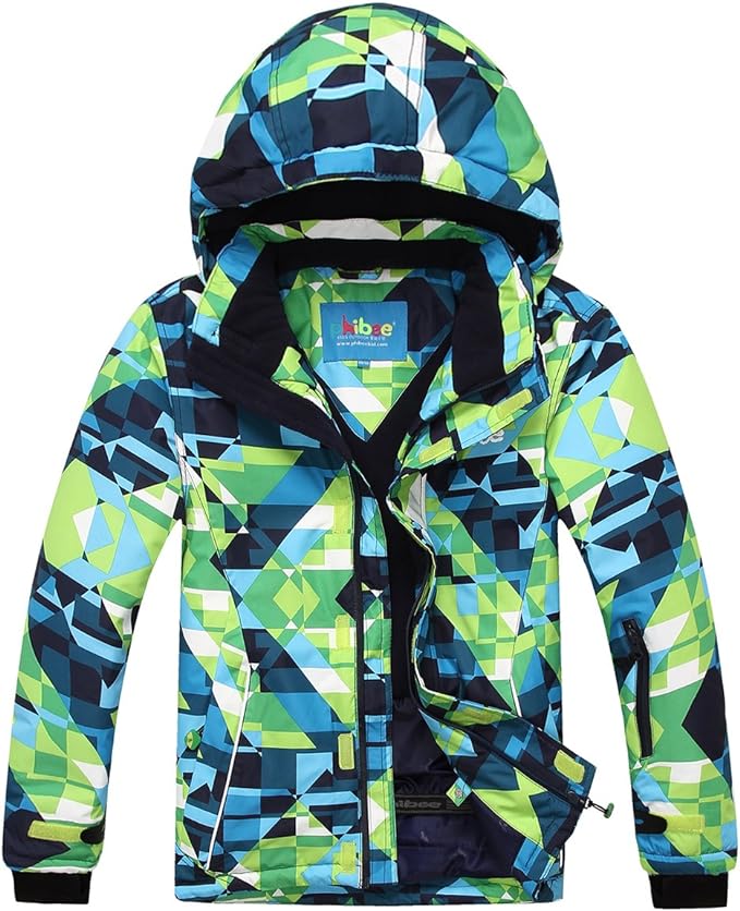 PHIBEE Big Boy&#039;s Waterproof Breathable Snowboard Ski Jacket NWT SZ 12