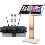 2024 Pihaosen New Chinese Karaoke Machine KV-V5 MAX Karaoke Player, with Reverb Wireless Microphone, 22-inch capacitive Touch Screen Free Cloud Download Function YouTube APP Online Play