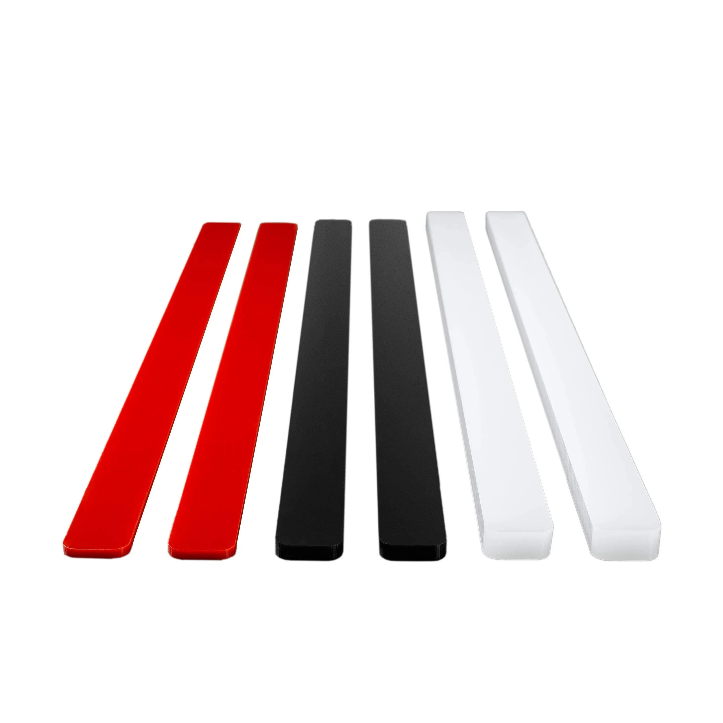 Fondant &amp; Dough Leveler Set 13.75 X 0.75 Inch White Black Red