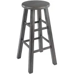 Wood Ivy Square Leg Counter Stool, Rustic Gray, 24&#034;