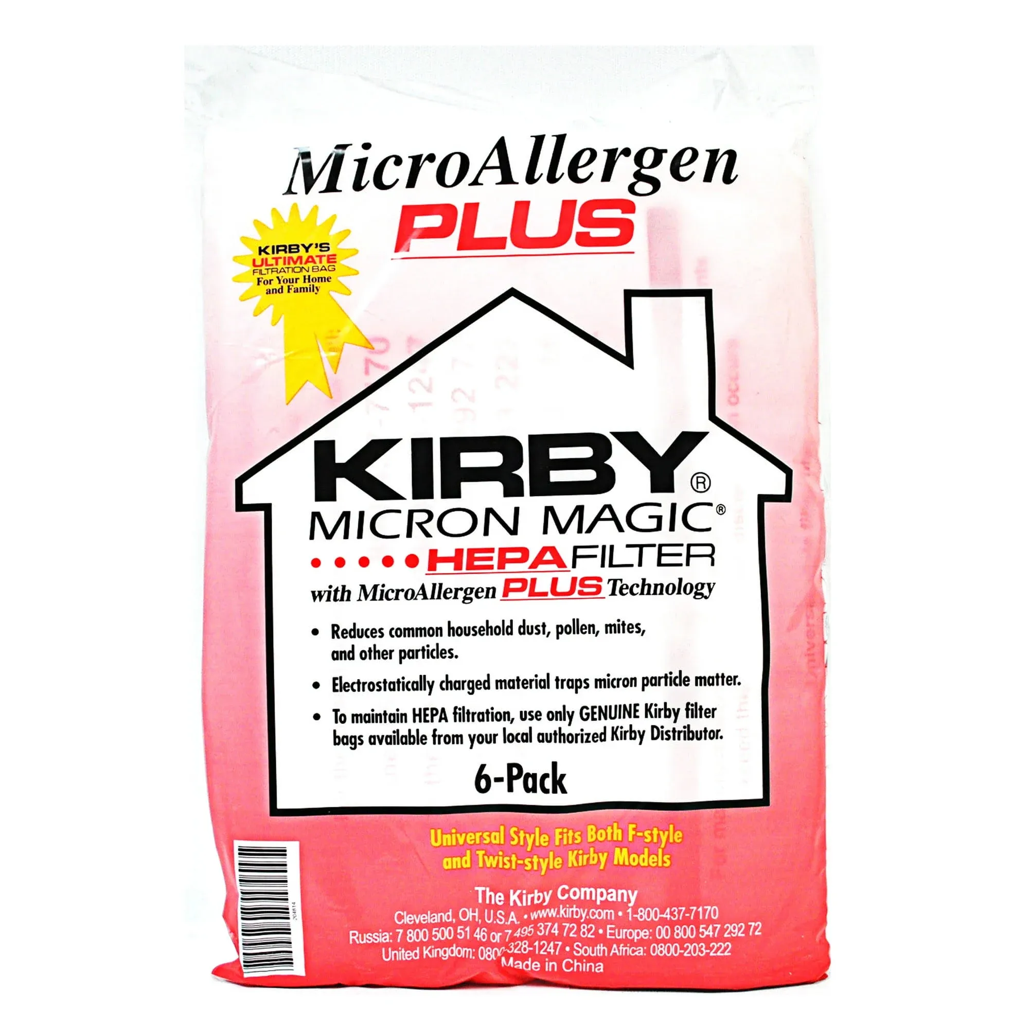 Kirby 204814 HEPA Filter Micron Magic Vacuum Bags