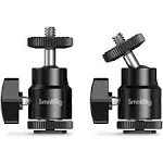 SmallRig 1/4" Camera Hot Shoe Mount with Additional 1/4" Screw, 2-Pack