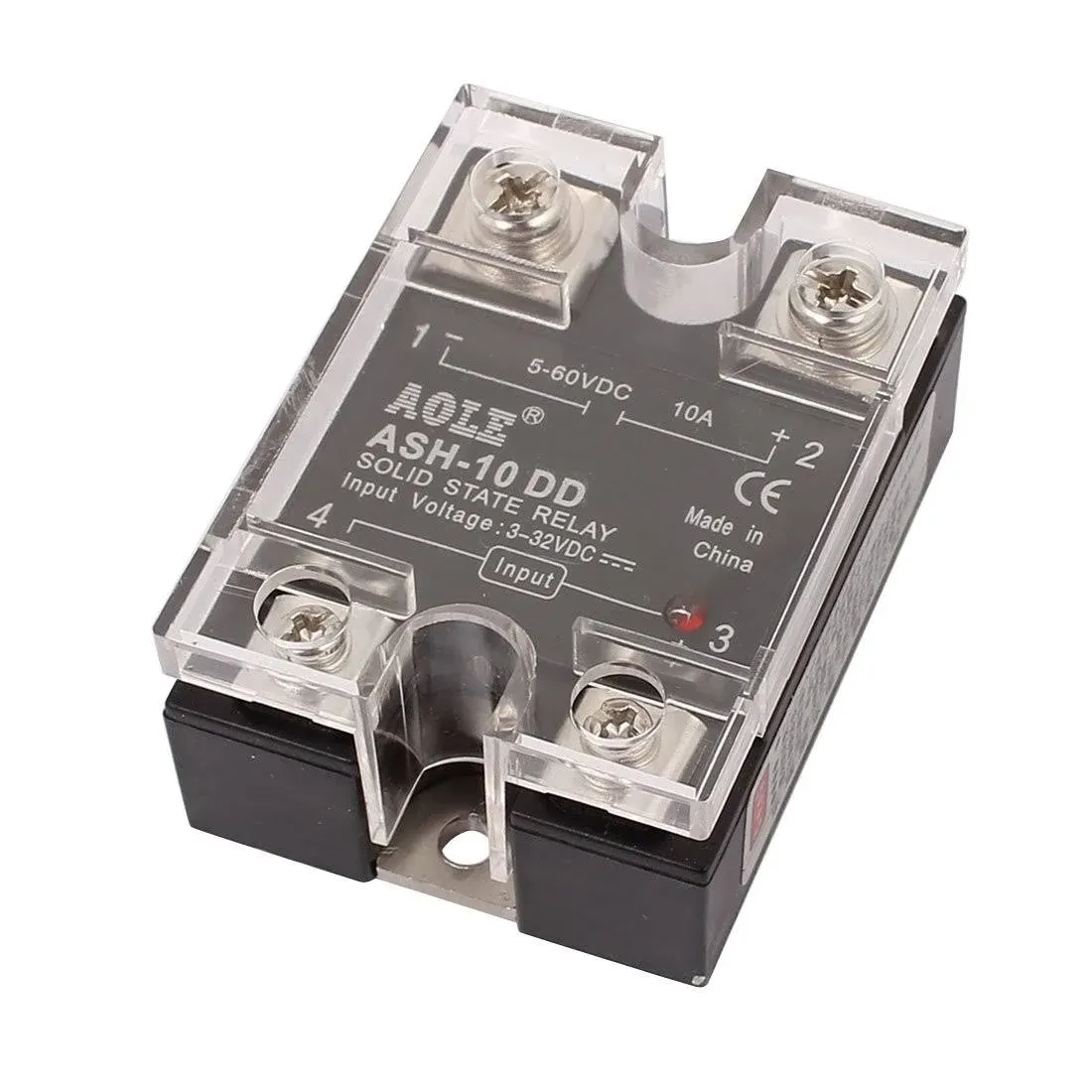 ASH-10DD 4-32V DC to 5-250V DC 10A Single Phase Solid State DC-DC Relay