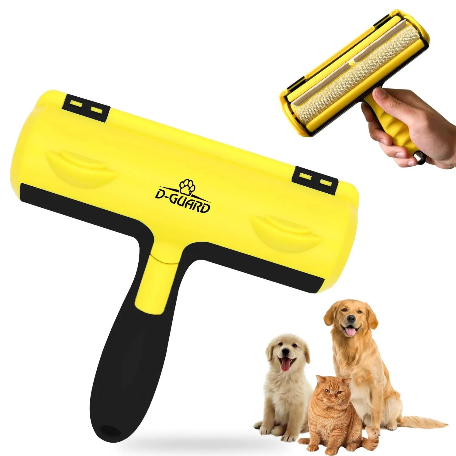 Pet Hair Remover - Reusable Cat and Dog Hair Remover for Furniture, Couch, Carpet, Car Seats or Bedding - Portable, Multi-Surface Lint Roller and Fur Removal Tool