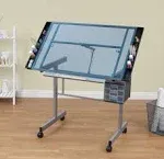 Canvas & Color Drawing Craft Station Silver/Blue Glass - Studio Designs