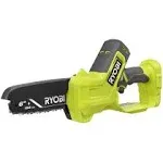 RYOBI Compact Pruning Chainsaw 6&#034; ONE+ 18V Li-Ion Oil-Free Cordless (Tool Only)