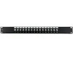 16 Port Fully Loaded F-Type Coaxial Patch Panel - 1U