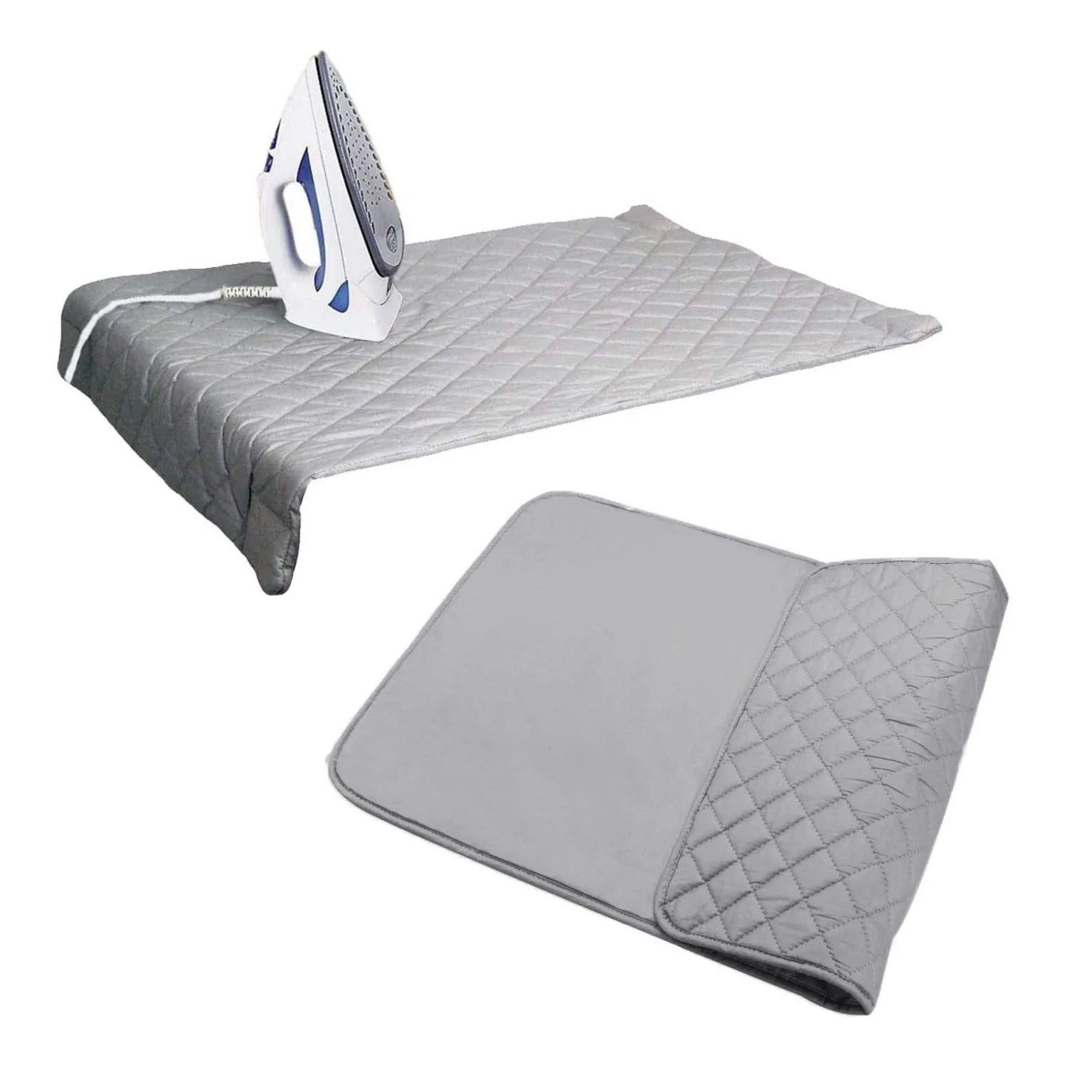 Houseables Ironing Blanket, Magnetic Mat Laundry Pad, 18.25&#034;x32.5&#034;, Gray 