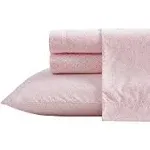 Betsey Johnson Diamond Lace Pink Cotton Percale Twin Sheet Set