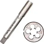 WXIQIHE 9/16-20 Tap and Die Set, Right Hand Thread Tap with Round Die, 2pcs UN-2B (Tap and Die) 22042202