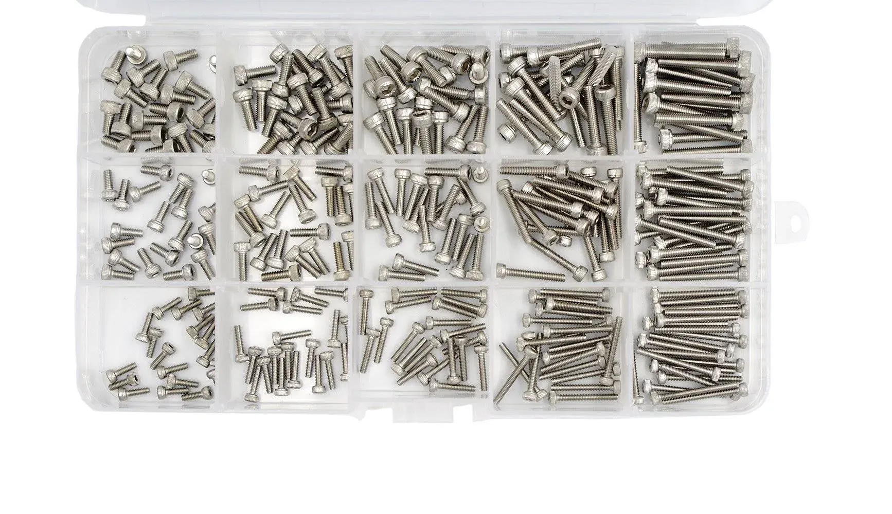 300pcs Metric M2 M2.5 M3 Stainless Steel Hex Socket Head Cap Screws Assortment Kit