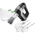 Hamilton Beach 7 Speed Dig Hand Mix with Easy Beaters 62663: Black Plastic Handheld Mixer, 150W, Dishwasher-Safe Parts