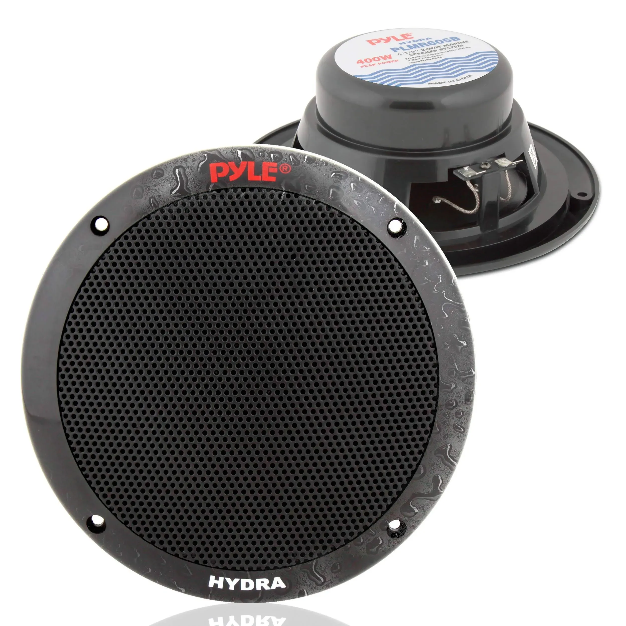 Pyle 6.5in Dual-Cone Marine Speakers White (PLMR605W)