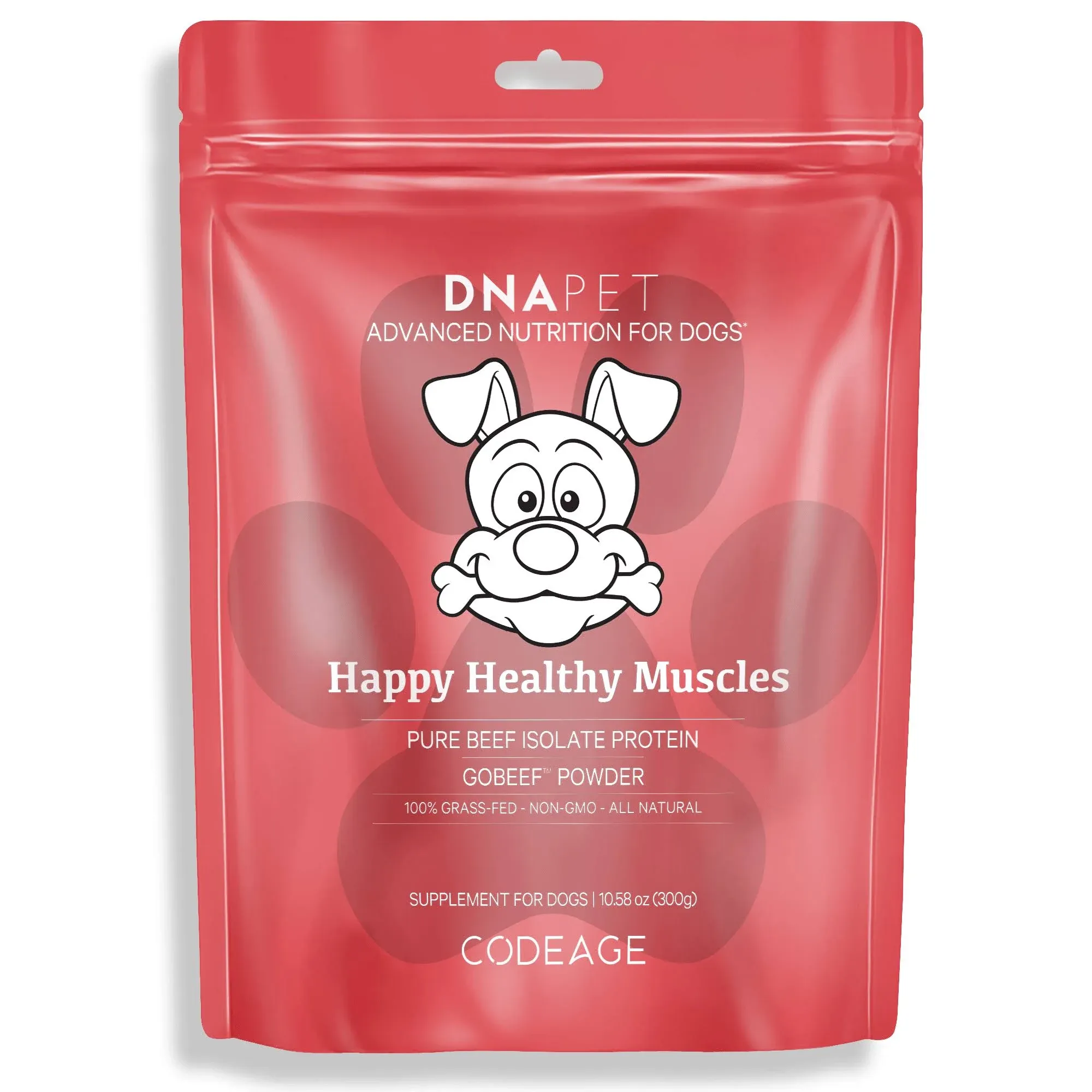 Codeage, DNA Pet, Músculos felices y saludables para perros, Sin sabor, 300 g (10,58 oz)