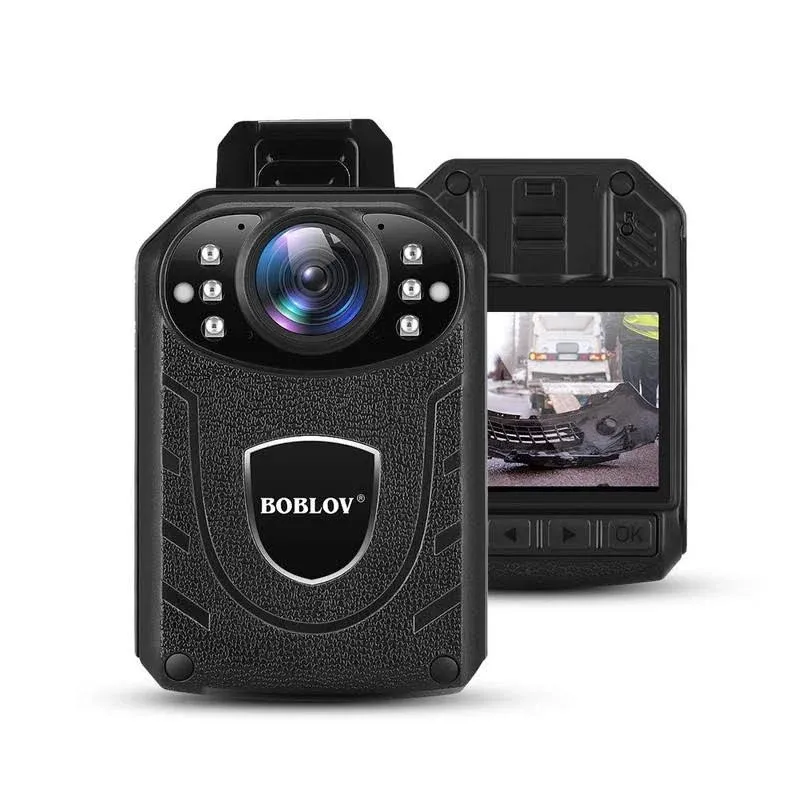 BOBLOV KJ21 Body Camera 1296P Body Wearable Camera Support Memory Expand Max 128G 8-10Hours Recording Police Body Camera Lightweight and Portable Easy