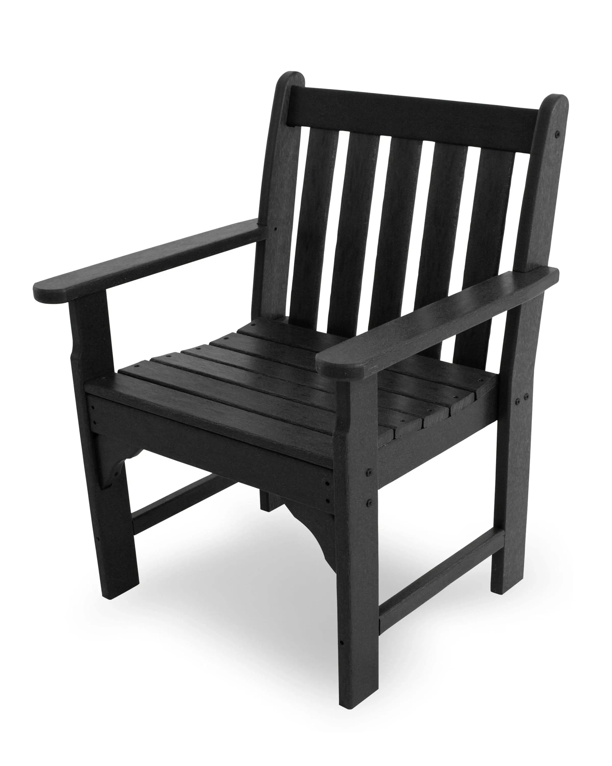 Polywood Black Vineyard Garden Arm Chair