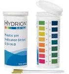 Hydrion PH Test Strips,2 3/4in L,0-14 pH,PK100 9800