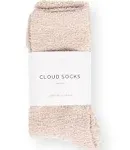 Cozy Fuzzy Unisex Cloud Socks With Bonus Travel Tote Blush Pink