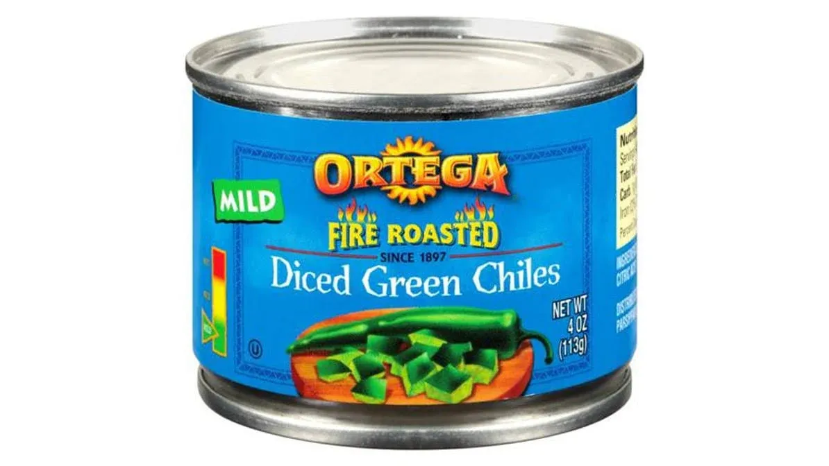 Ortega Green Chiles, Fire Roasted, Mild, Diced - 4 oz