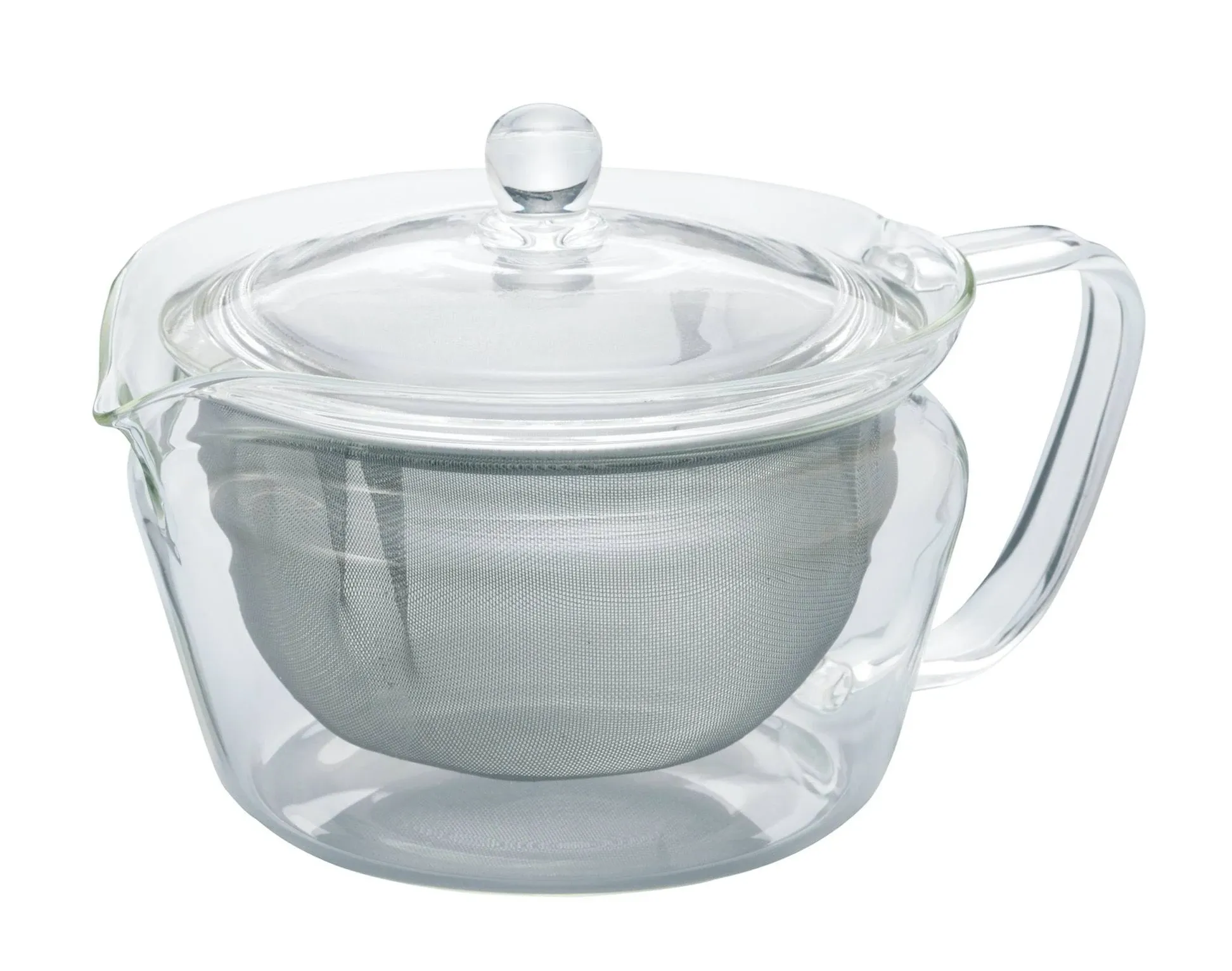 HARIO Tea kyusu  transparent  working capacity 450ml round  microwave-safe CHJMN-45T