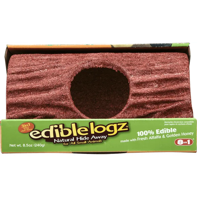 Wild Harvest Edible Logz Hide Away Treat for Small Animals, 8.5 oz.