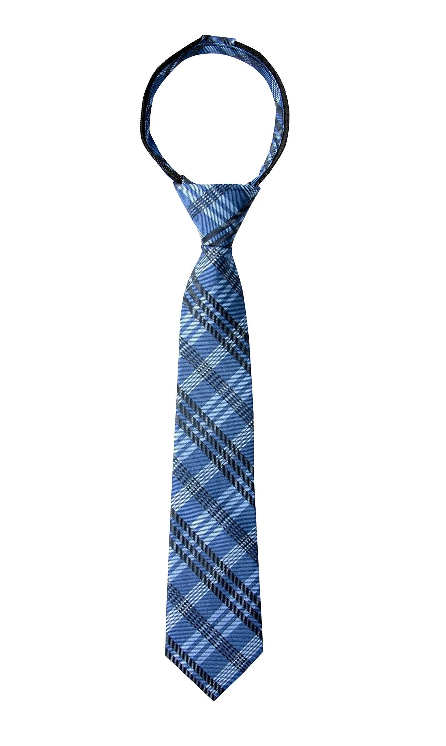 Spring Notion Boy's Plaid Woven Zipper Tie