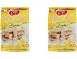 Gastone Lago Party Wafers Lemon Cream Filling 8.82 oz, 250g (Pack of 2) (Lemon, 2-Pack)