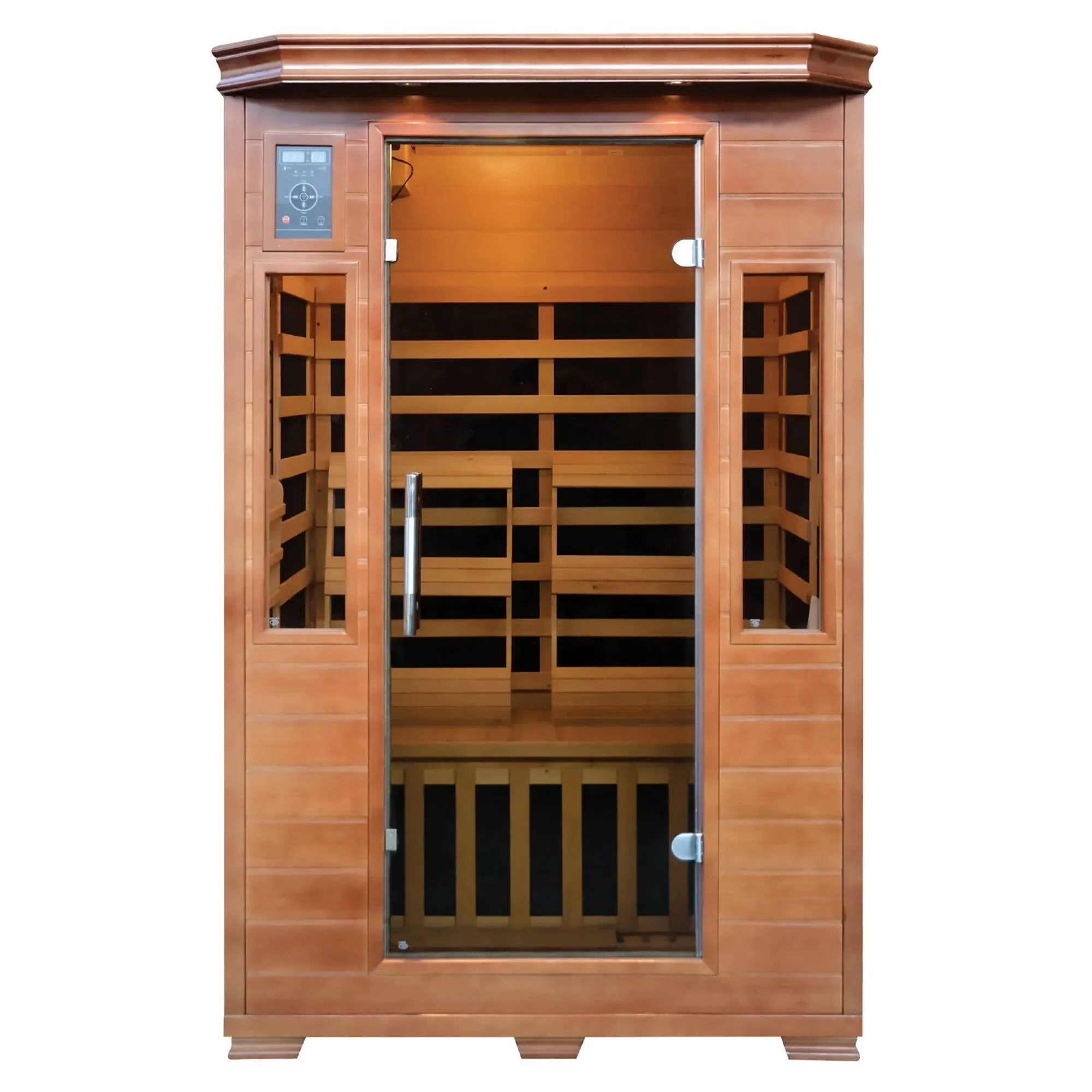 Majestic 2-Person Hemlock Premium Infrared Sauna w/ 6 Carbon Heaters