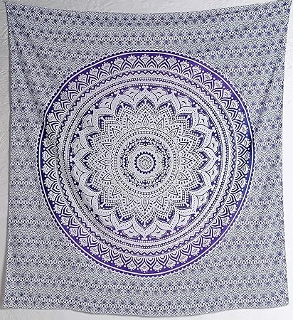 Double Peacock Trippy New Launched Design Boho Indian Mandala Wall Tapestry