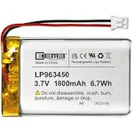 EEMB Lithium Polymer Battery 3.7V 1800mAh 963450