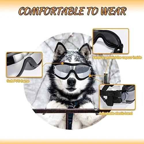 Pet Products Adjustable Dog Sunglasses Dog Goggles, UV Protection Wind Protection Dust Protection Fog Pet Glasses Eye Wear Protection