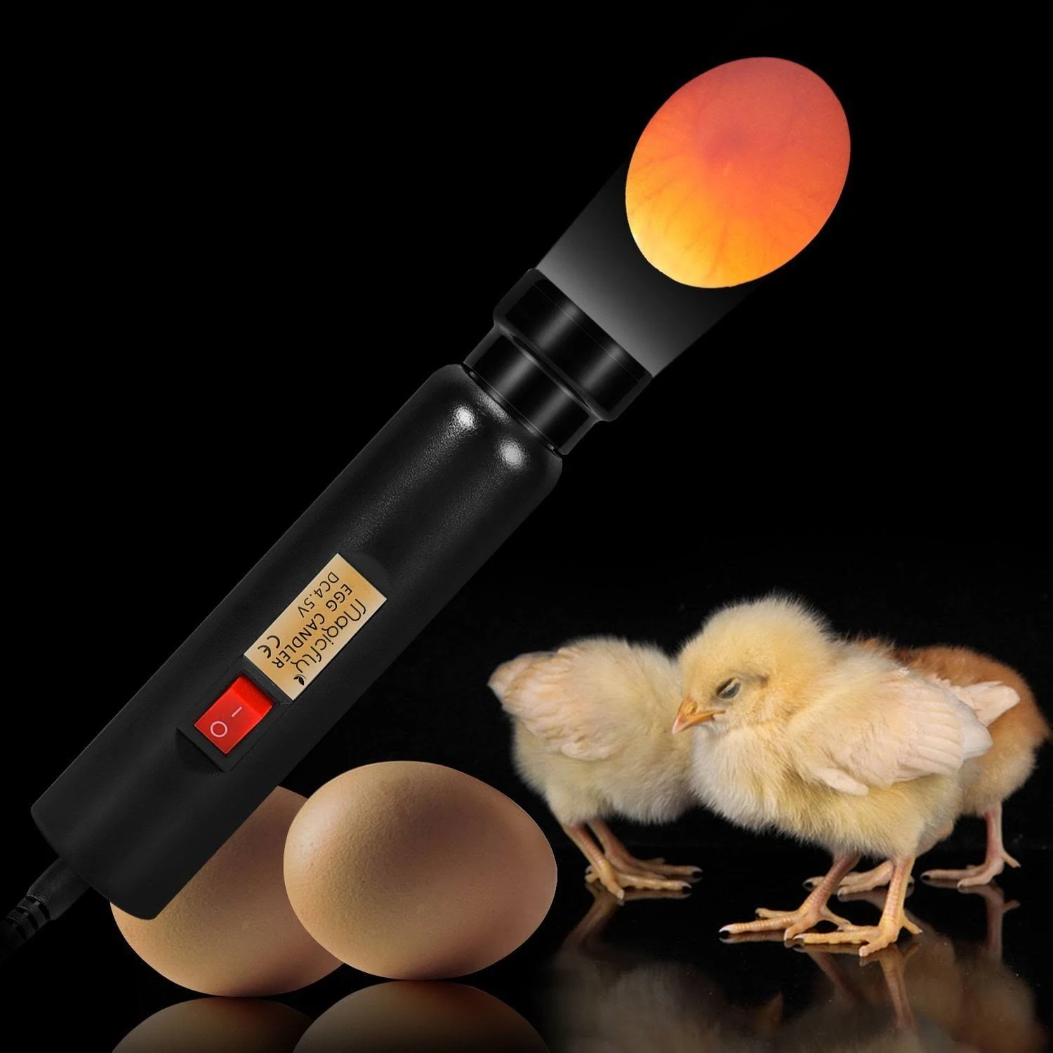 Bright LED Light High Lumens Egg Candler Tester Incubator Exclusive With Cable