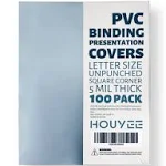 100 Pack 5 Mil PVC Binding Presentation CoversClear Report Covers Letter Size...