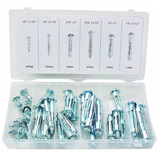 Home store  67550 Molly Bolt Assortment 40pc, New, For Concrete &amp; Hard Materials